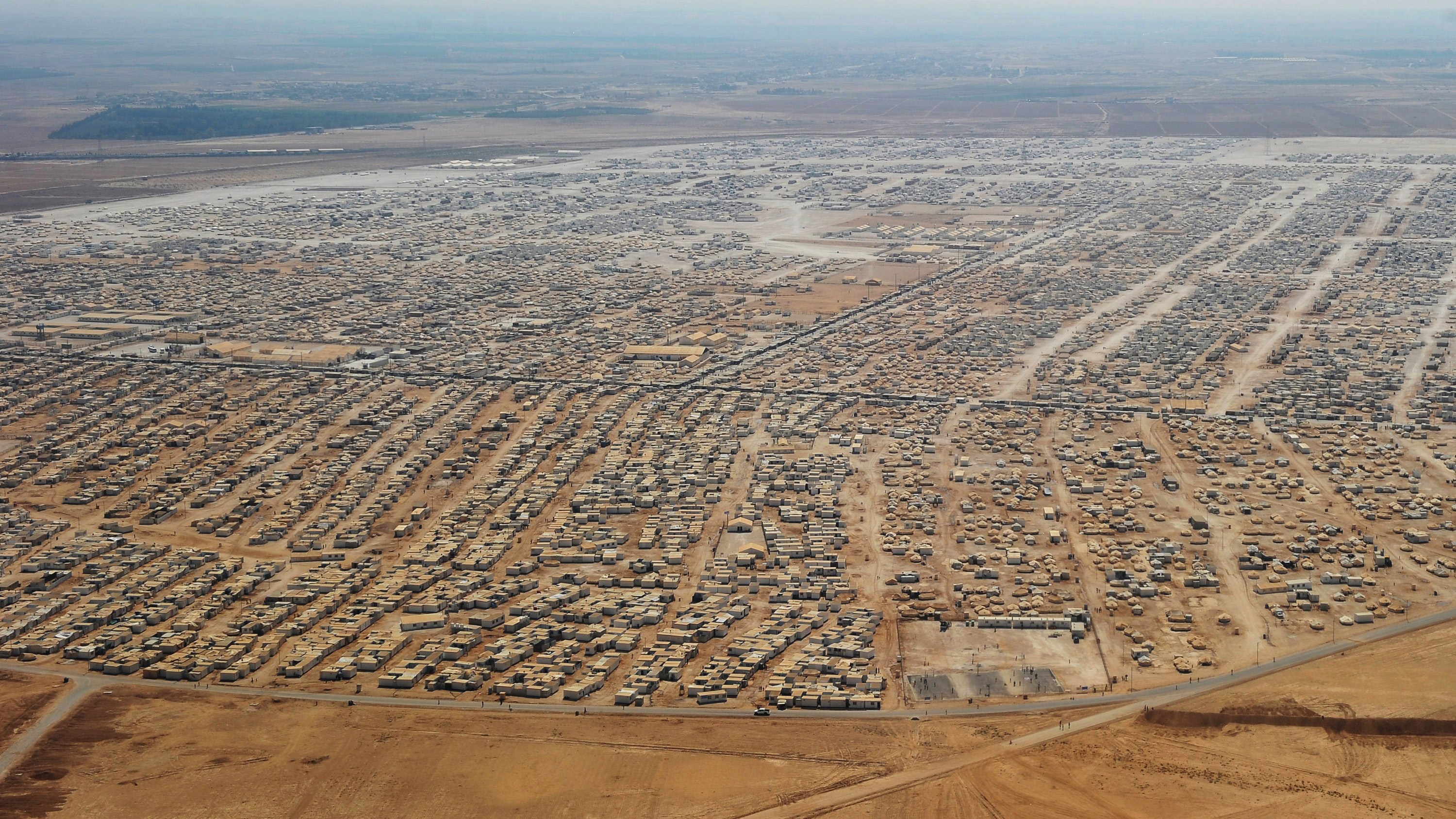 Luftbild von Zaatari