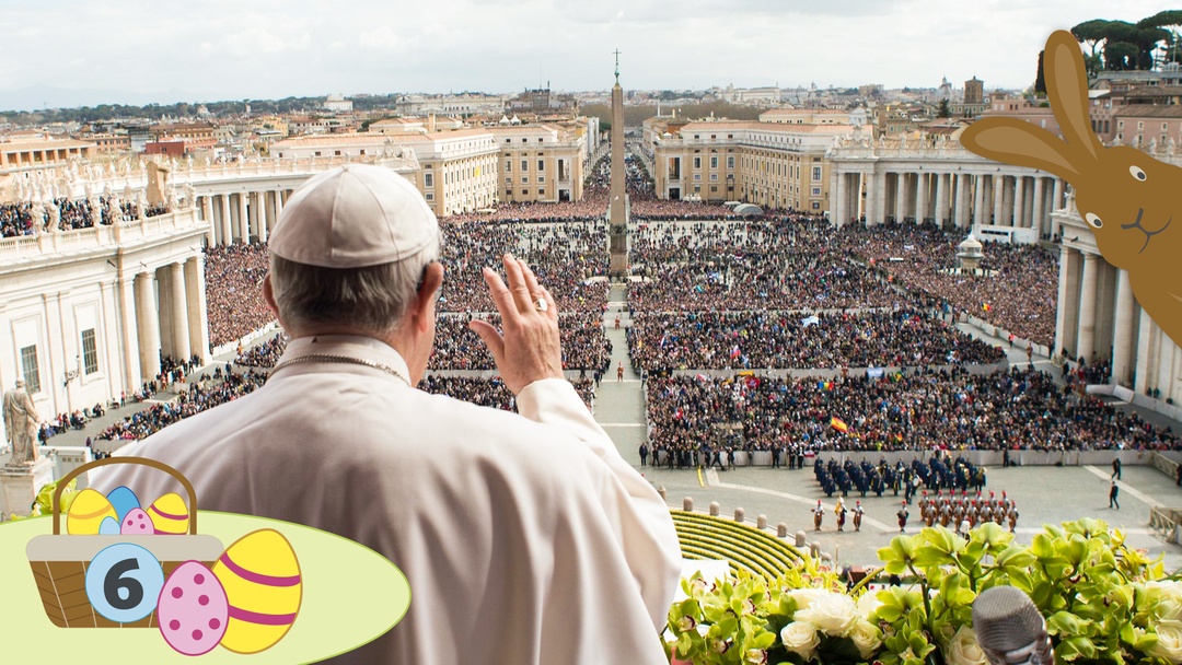 Der Papst spricht von seinem Balkon