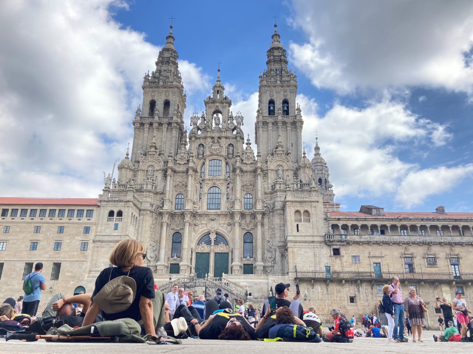 Santiago de Compostela Platz mit Kirche